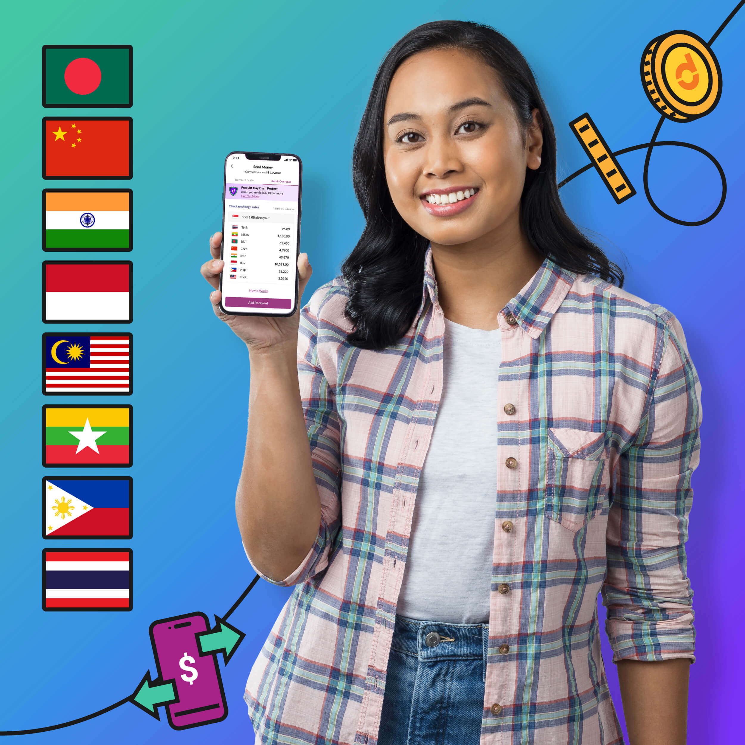 Make fast, easy, safe remittance with your phone