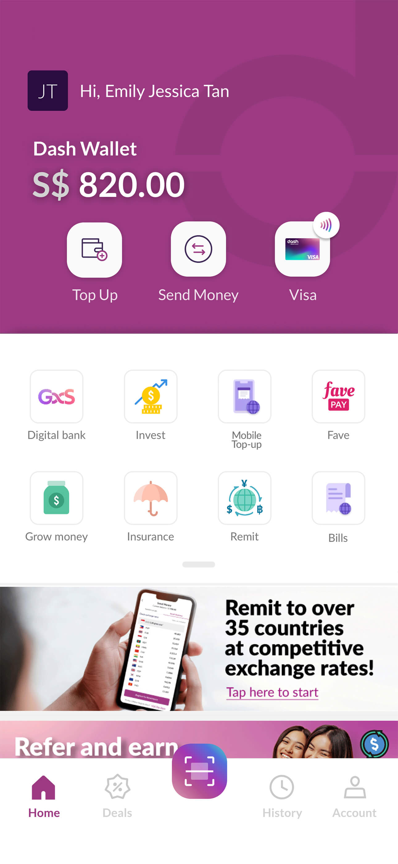Select Mobile Top-up