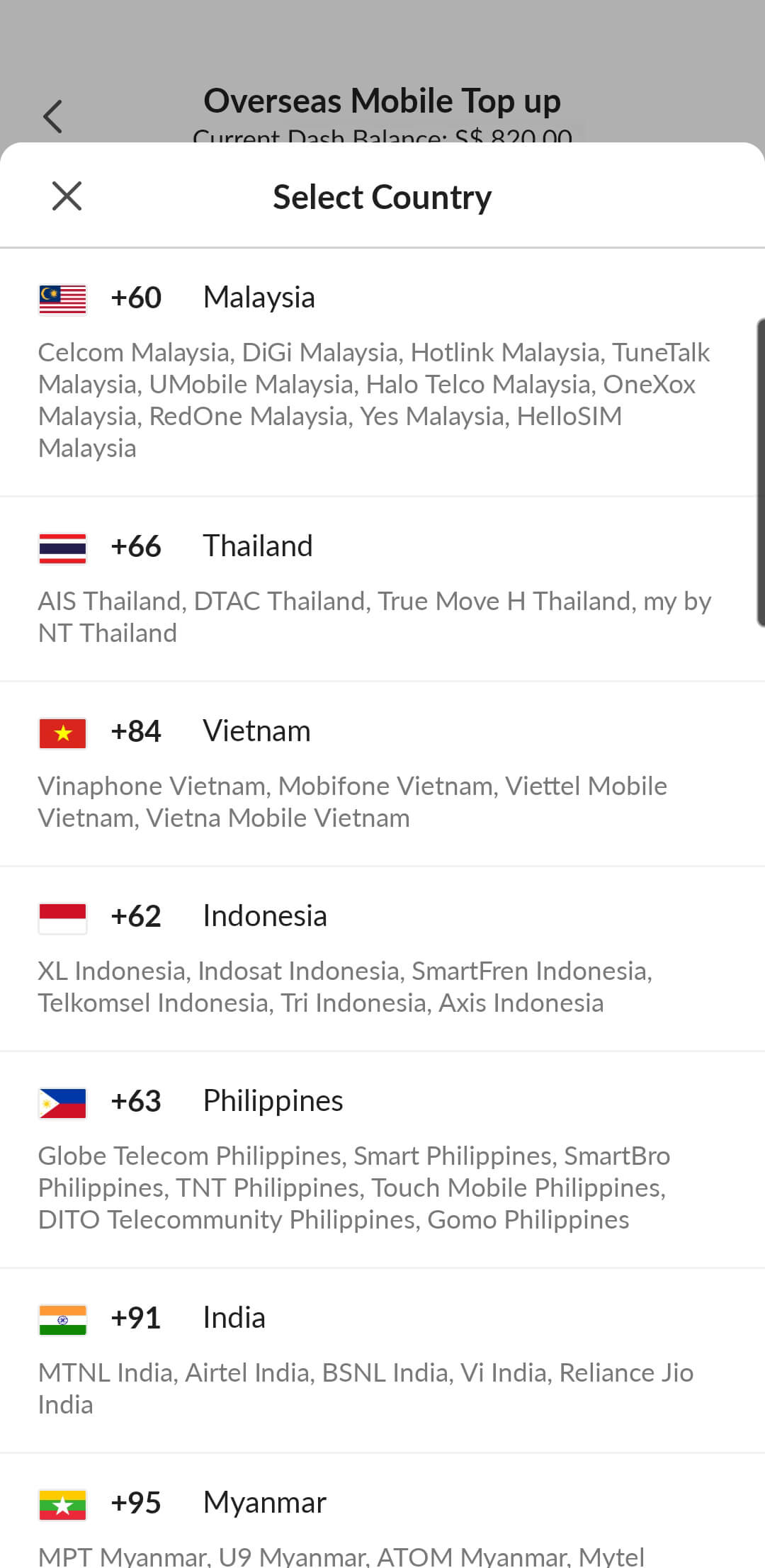 Select Country